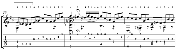 Prelude BWV998 score classical guitar