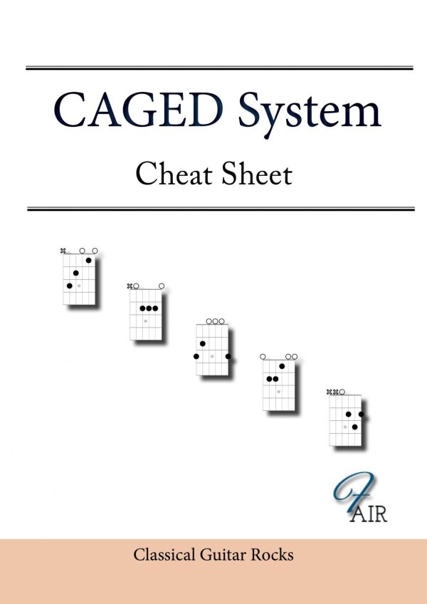 CAGED Cheat Sheet classical guitar