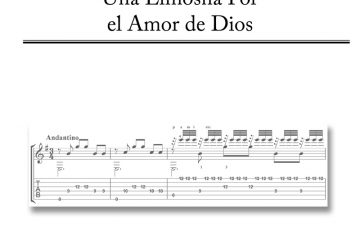 Una Limosna por Amor De Dios Agustin Barrios Mangore classical guitar score