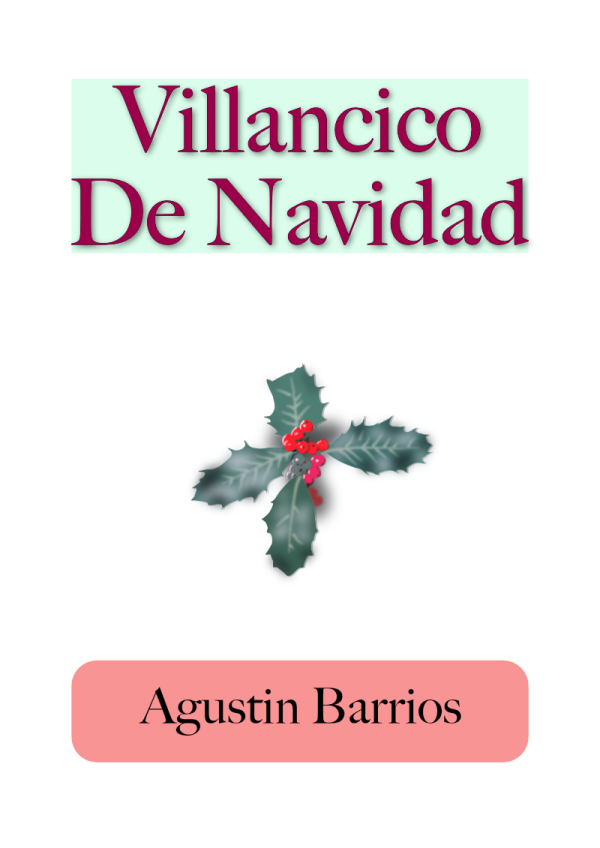 villancico de navidad guitar score agustin barrios