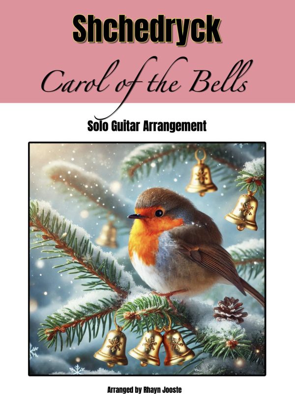 carol of the bells arranged for solo guitar TAB pdf score